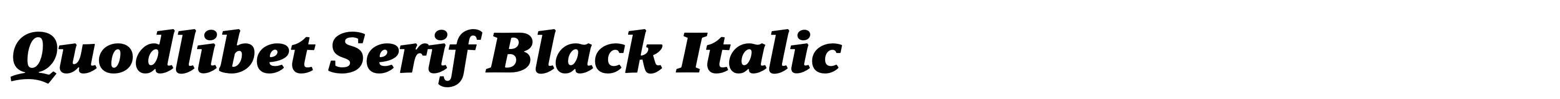 Quodlibet Serif Black Italic